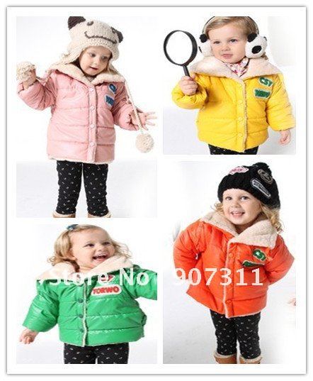 holiday sale free shipping 4pcs/lot 4colors kids winter coat girl coat children thick suit girl coat hoody outwear warm jacket