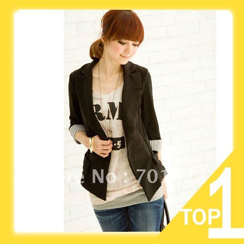Holiday Sale FREE SHIPPING CHIC SLIM ONE BUTTON SHORT BLAZER COAT Y3857