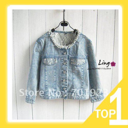 Holiday Sale Free shipping/Drop shipping 2013 Women's New Arrival Fashion Style suit Jeans Coat Y3893