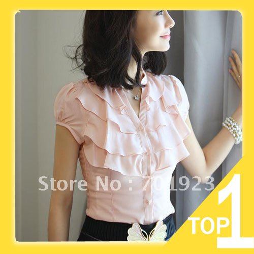 Holiday Sale Free shipping fashion erect collar blue cotton blouse  Y0652 (Drop shipping support!)
