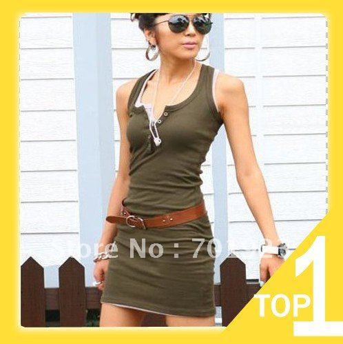 Holiday Sale Free Shipping / Women's Dress / Piece / Free Size / 6 Colors / Polyester / Sleeveless Y2002