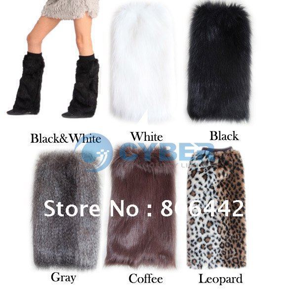 Holiday Sale Hot A Pair of 40cm Women Lower Leg Ankle Warmer Shoes Boot Sleeves Cover Multicolors Free Shipping 3415