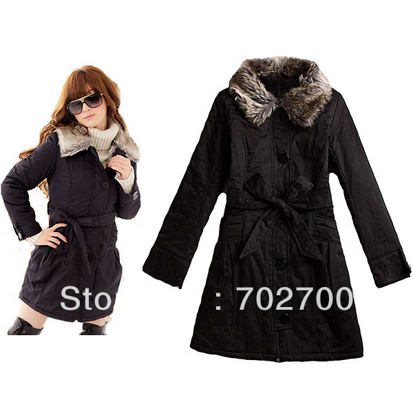 Holiday Sale Korean Fashion Cotton-Padded Women Winter Coat Free Shipping