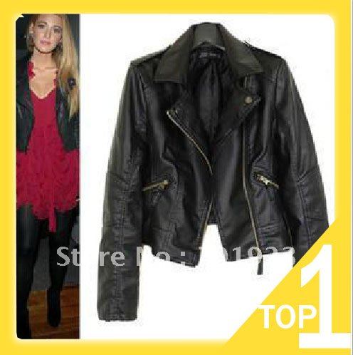 Holiday Sale Leather women's jacket PU jacket winter coat  Y4023