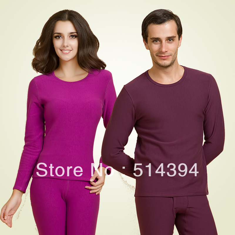 Holiday Sale !Lover's Free Shipping goatswool thick thermal underwear sets