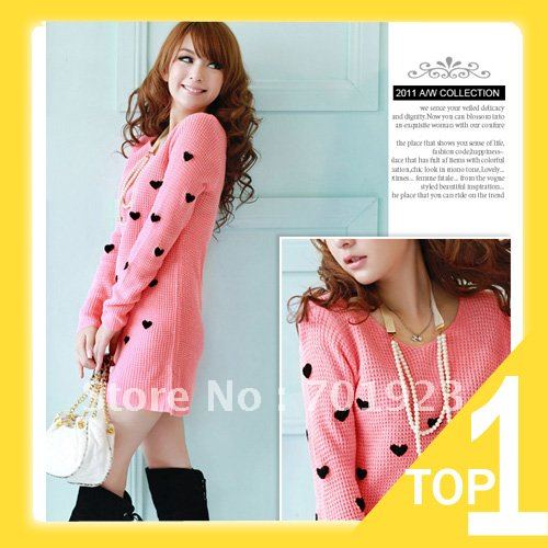 Holiday Sale V-NECK TUNIC KNIT WEAR PULLOVER SWEATER DRESS Y3227