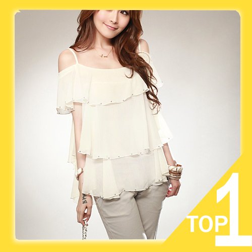 Holiday Sale Wholesale ladies' fashion braces blouse  Y0667 (Drop shipping support!)