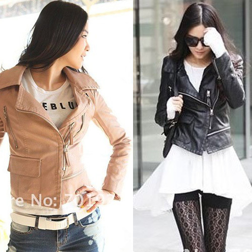 Holiday Sale Wholesale&Retail Leather Jacket Women Women's Jacket Motorcycle Jacket  Y4021