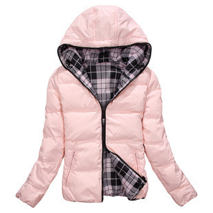 Holidy Sale 2012  Women Fashion Down Coat Short Design With A Hood Reversible Coat