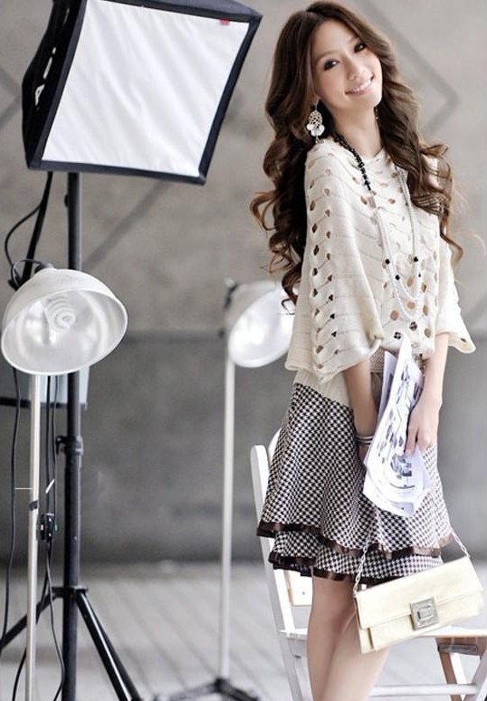 Hollow Batwing Sweater Dolman Knit Knitting Coat Out Boat Neck Tops New Fashion free shopping   OLA1819