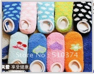Home essential-Towel socks coral cashmere socks Candy Colors FREE SHIPPING Fashion women use 10Pairs/LOT