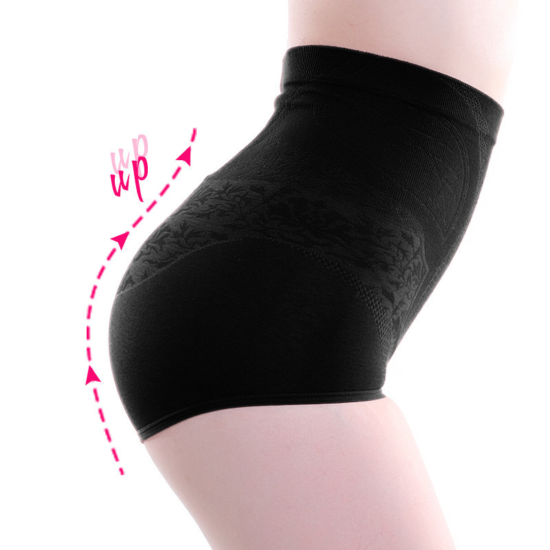 Honey bamboo fibre 2 female waist high waist abdomen drawing seamless panties butt-lifting body shaping beauty care pants