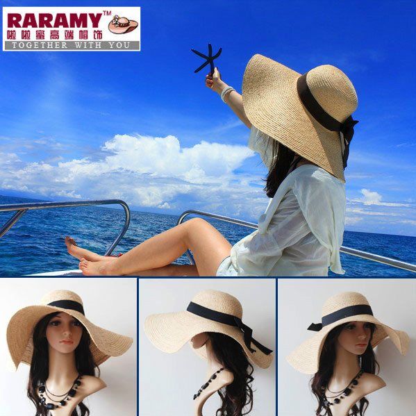 Honey big strawhat campaigners anti-uv sun-shading hat female summer sun straw braid hat beach cap