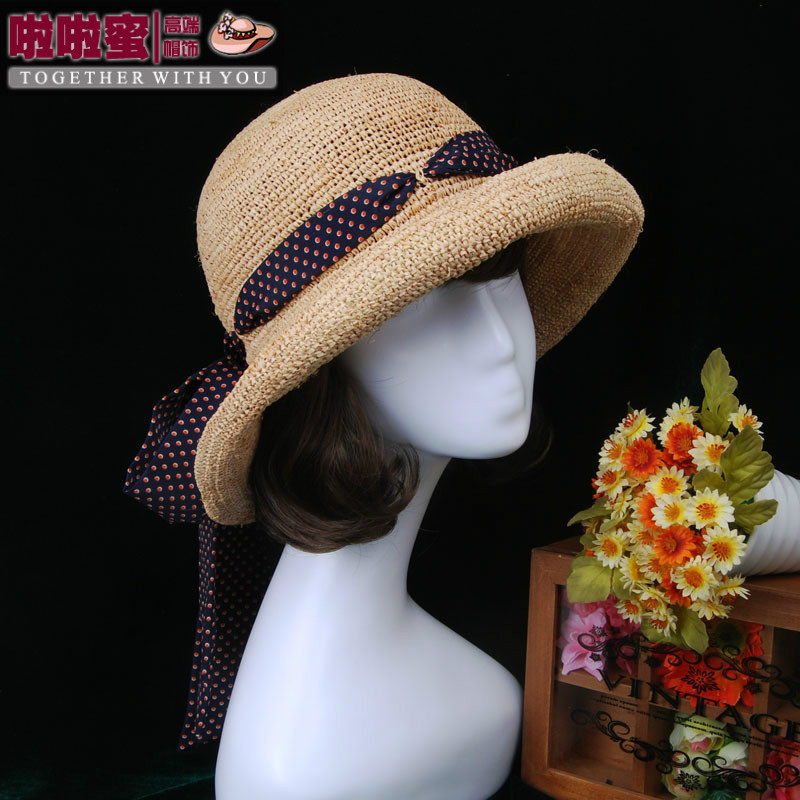 Honey limited edition ultrafine campaigners strawhat hook needle handmade sun hat roll-up hem strawhat summer hat