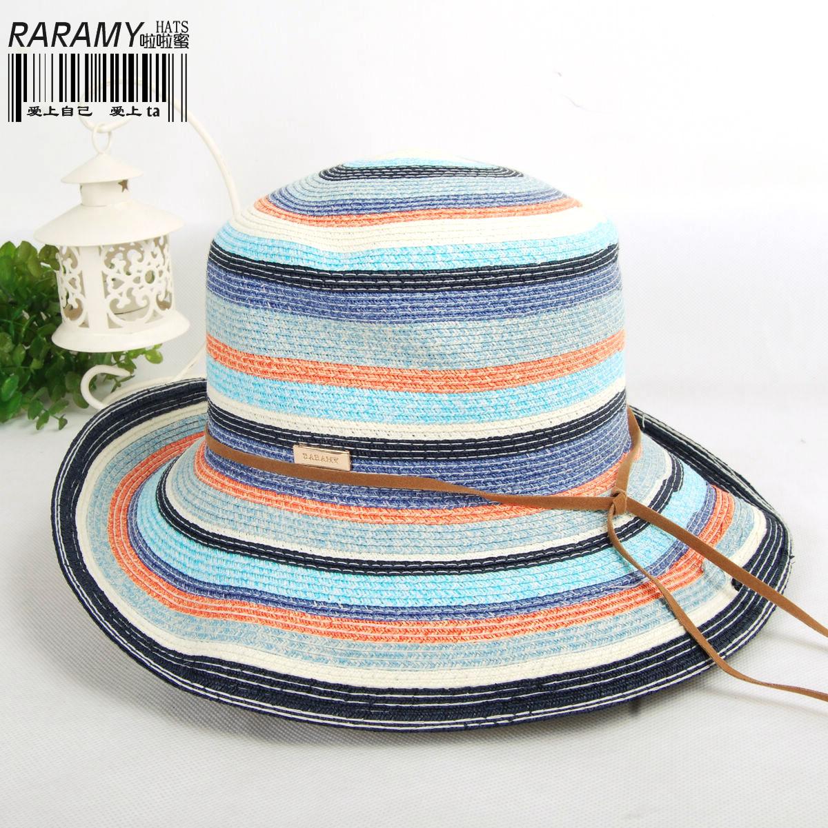 Honey strawhat women's hat straw braid hat spring and summer sunbonnet small bucket hat