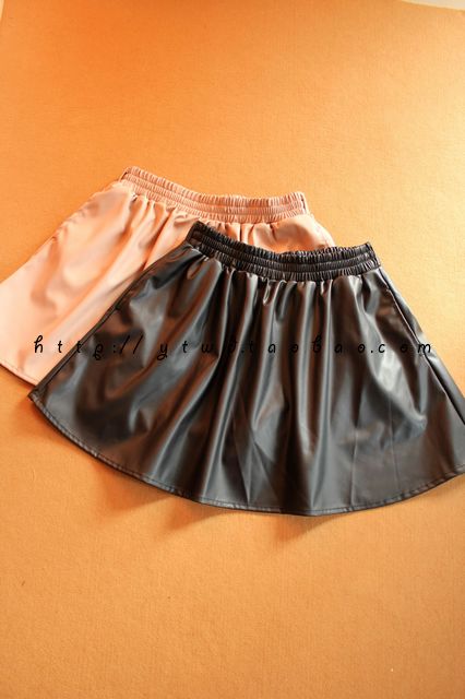 Honeys PU pocket cymose leather skirt safety pants co-651-21-6973
