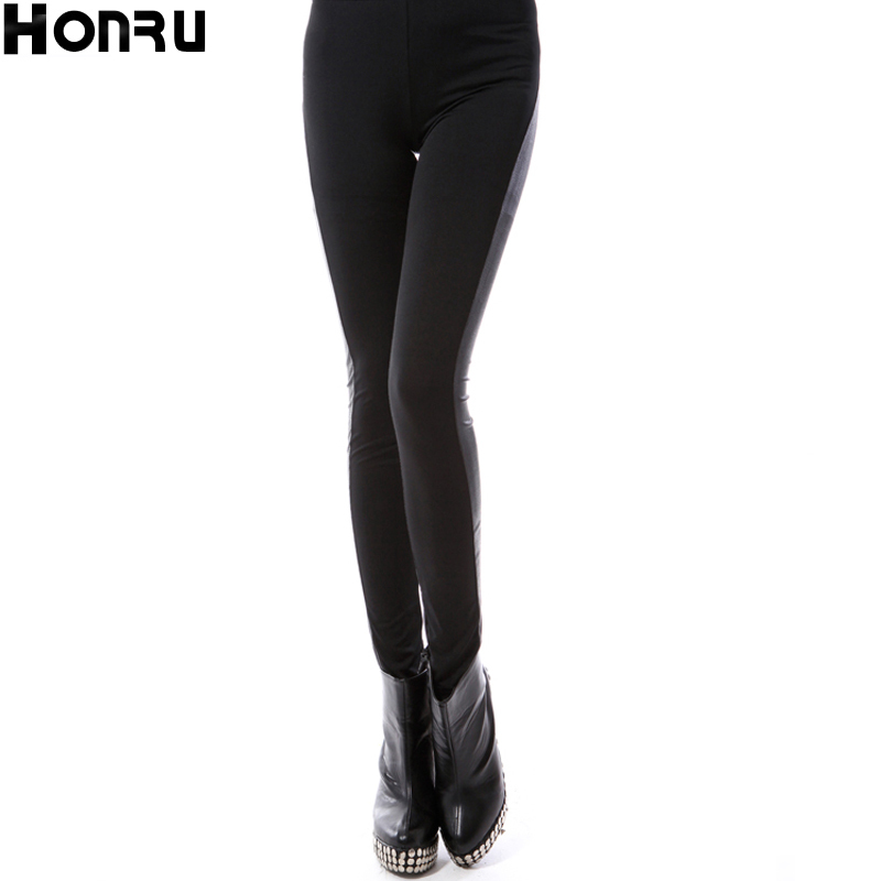 Honru 2012 spring and autumn slim faux leather snakeskin legging female 11130604