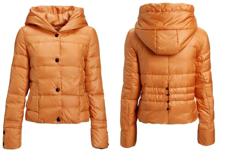 Hooded Hair Ladies Down Coat Jacket garment