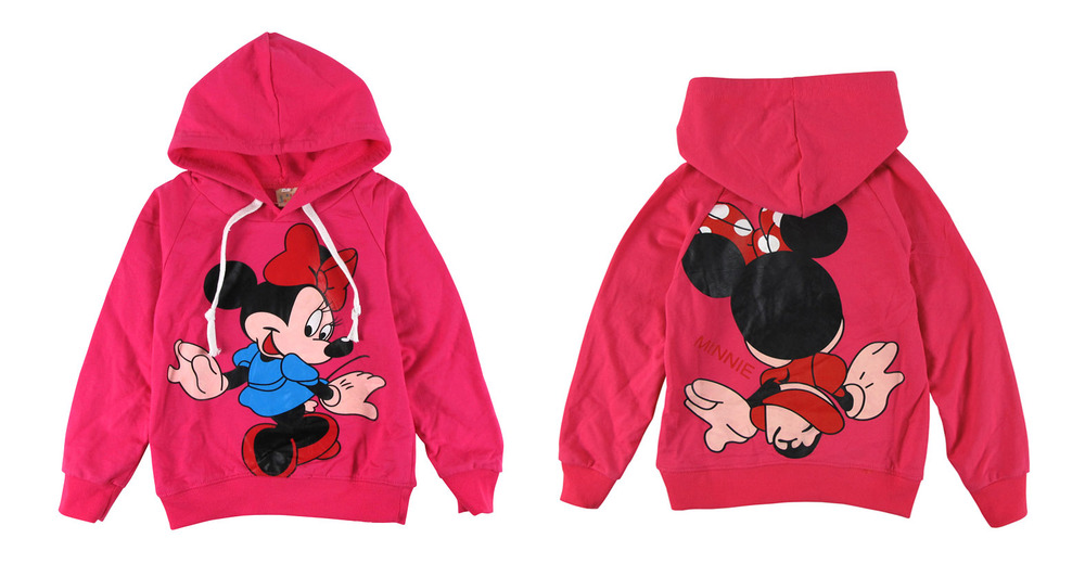 Hoodies & Sweatshirts/Dancing Minny baby hoodie/ Red cotton hoodie with cap /Hot style