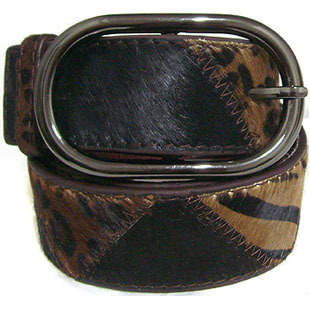 Horsehair leopard print cowhide strap female fashion belt female all-match decoration strap genuine leather