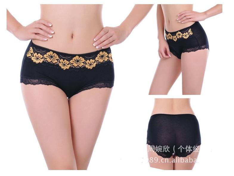 HOT 11 colors sexy ladies panties women's waist Modal lace briefs  high quality panties 824# A09