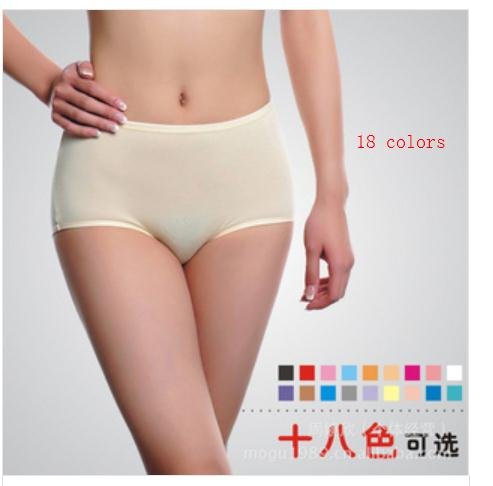 HOT 18 colors women bamboo fiber high-waist briefs sexy healthy underpants high quality panties 913# A09