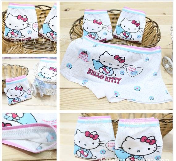 Hot 2012 new children underwear hello kitty girl panties 2 colors for 2-6y A42 high quality
