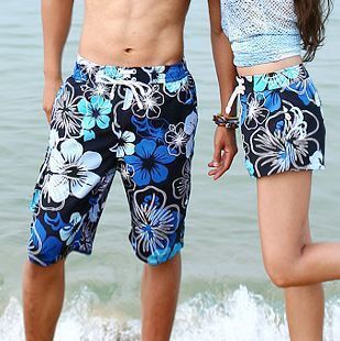 Hot 2013 summer lovers flower beach shorts Free Shipping