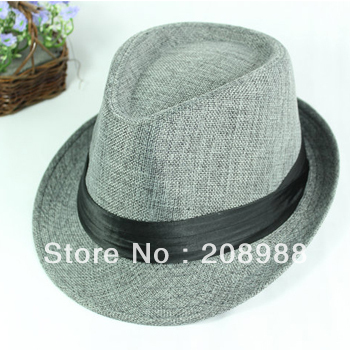 Hot ! Autumn & Winter British Style Jazz hat Men & Women's fedoras Linen Jazz cap + Free Shipping 10pcs/lot