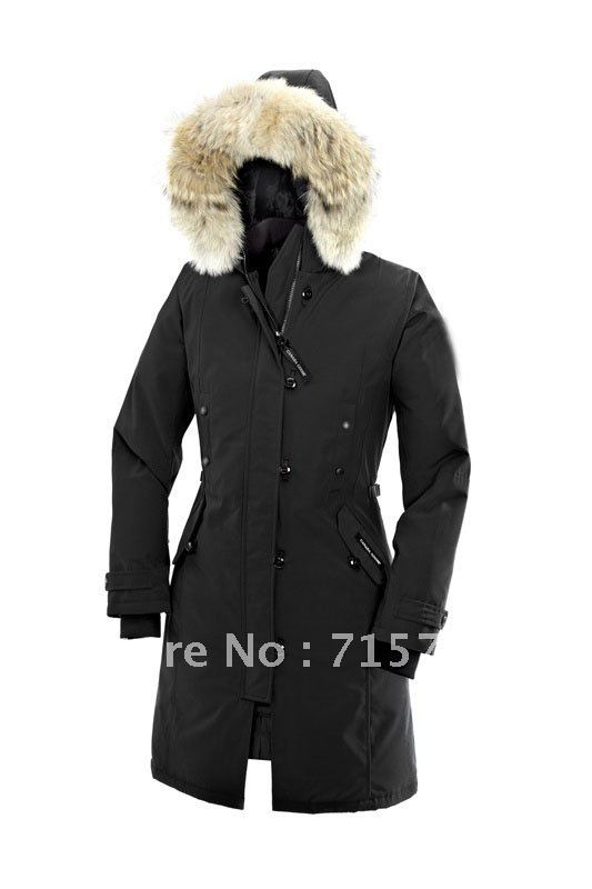 Hot Brand Canada GS E12 Womens Kensington Parka Down Jackets coats Warm Raccoon fur collar Long style 9 colors Free shipping