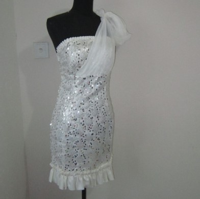 Hot  bridesmaid short design evening dress Free Shipping