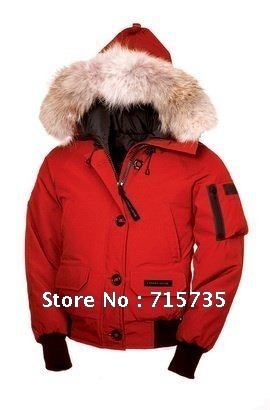 Hot Canada GS Womens Chilliwak Bomber  Parka down jacket outwear coats real Raccoon fur collar Winter warm 9cols Free shipping