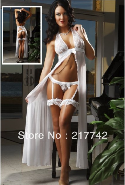 HOT Europe and the United States lingerie Romantic long skirt nightgown long skirt + T pants