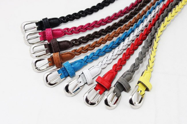 Hot EuropeStyle  PU Leather belt with pin buckle thin pu waistband for lady free shipping wholesale