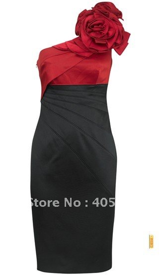 Hot evening dress /one shoulder party dress/evening dress/Very cheap shipping cost!