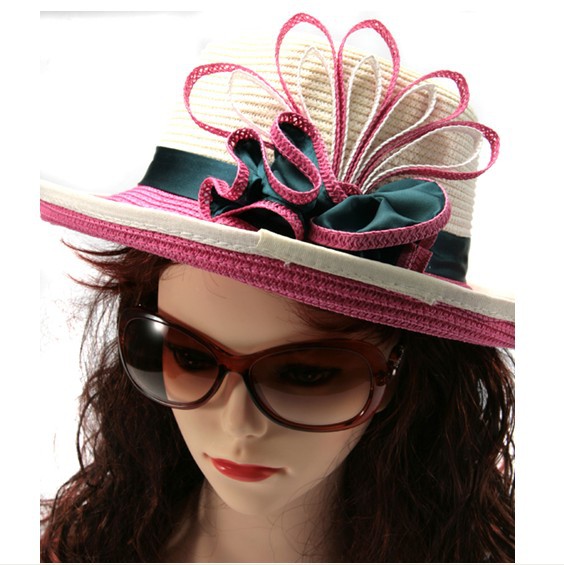 Hot Fashion Queen cap turned brimmed hat fashion hat Decorative imitation feather flowers cap,lady cap