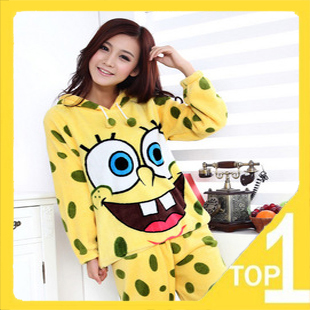 Hot! Fast shipping! Good quality Pajamas Flannel long sleevehooded upset  women in the winter and autumn suit living cloth 105