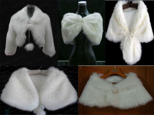 Hot faux fur long wool milk white pashmina For wedding dress frocks 5 pieces shawls combination z052