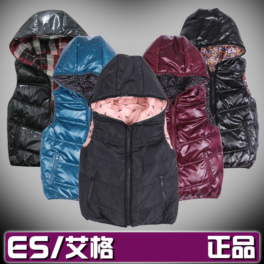 hot free shipping 2012 autumn and winter ETAM down vest female down coat reversible 12023500295