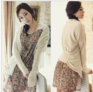 hot free shipping 2012 autumn new arrival long-sleeve slim V-neck sweater female cardigan short jacket sz1997