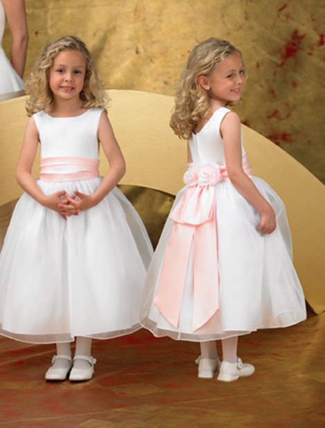 Hot Free Shipping 2013 New Arrival Organza A-line Flower Girl Dress\Baby Girl Party Dress with Sash handmade Flowers Custom Made