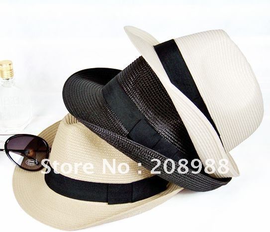 Hot ! Free shipping + Wholesale Fashion Straw Jazz Cap / Korean Style Knitted Hat 10pcs/lot