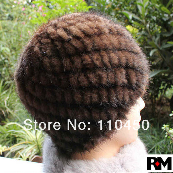 Hot Hot Sale Knitted Mink Fur Hat, Knitted Mink Fur Cap Free Shipping