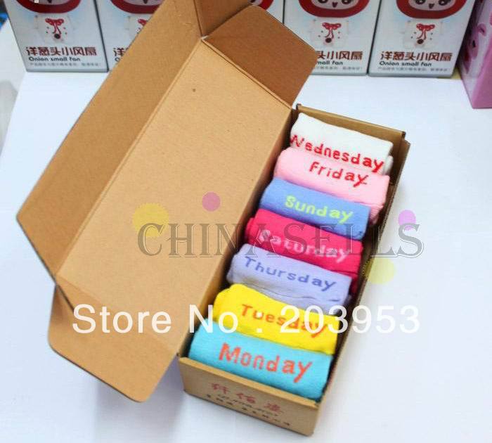 hot in stock 7days 1week casuals socks men or women socks lazy socks couple boxed cotton footsocks sneakers 1set 7pairs