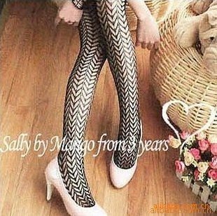 Hot Item Best discount Free shipping women's New Sexy Vogue Punk style Fine Mesh jacquard weave pantyhose tights stockings socks