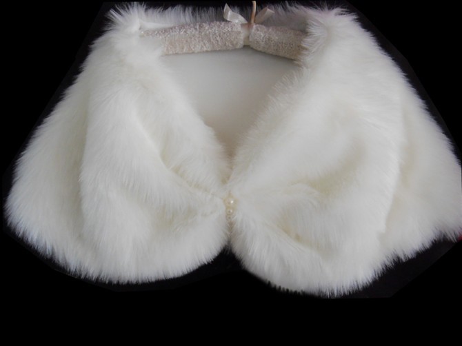 HOT Ivories Artificial Fur Bolero Stole Capes Wrap Shawls Jackets Free Shipping