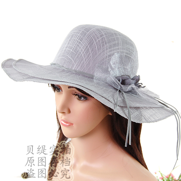 HOT Linen lace sunbonnet sun hat anti-uv big along the cap female summer + Free Shipping