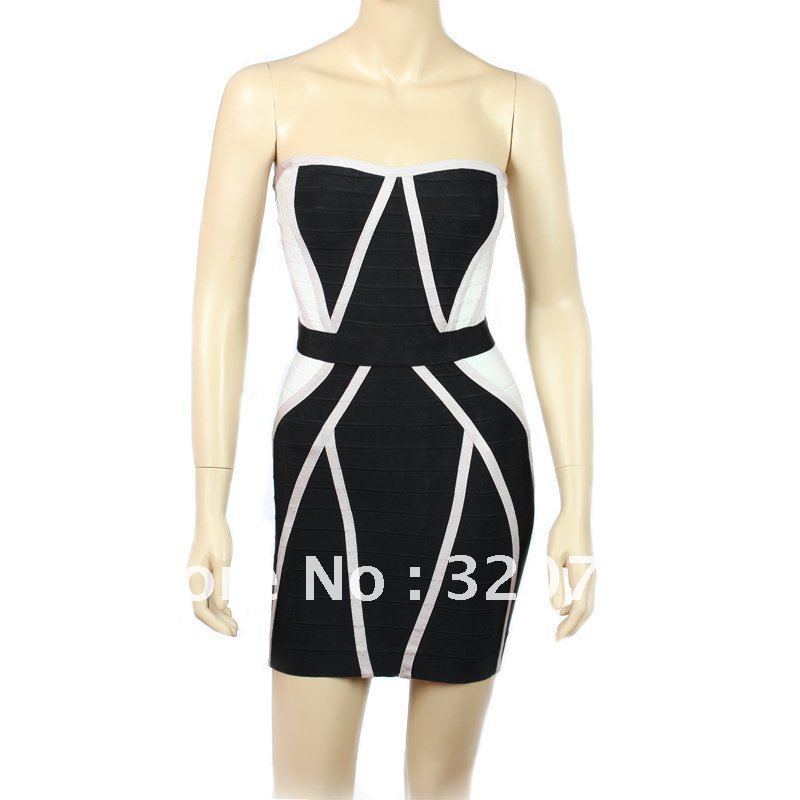 Hot New Arrival 2012 High Quality Women Bandage Dress/Ladies Sexy Off-Shoulder Evening Dresses/Cocktail and Party Prom H217-1