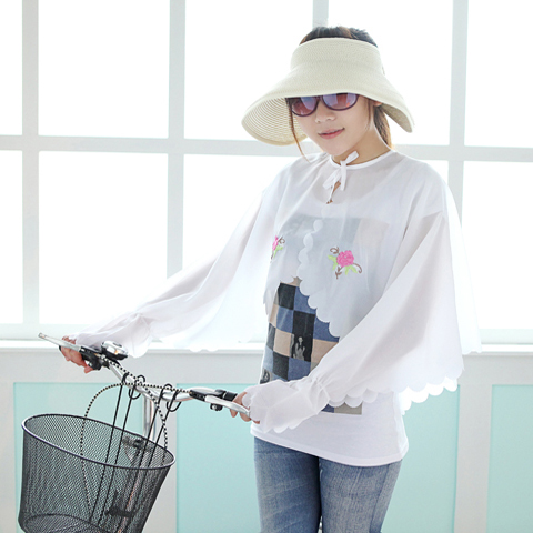 Hot New arrival  beach clothes long-sleeve transparent sun protection clothing plus size sunscreen shirt sun protection clothing