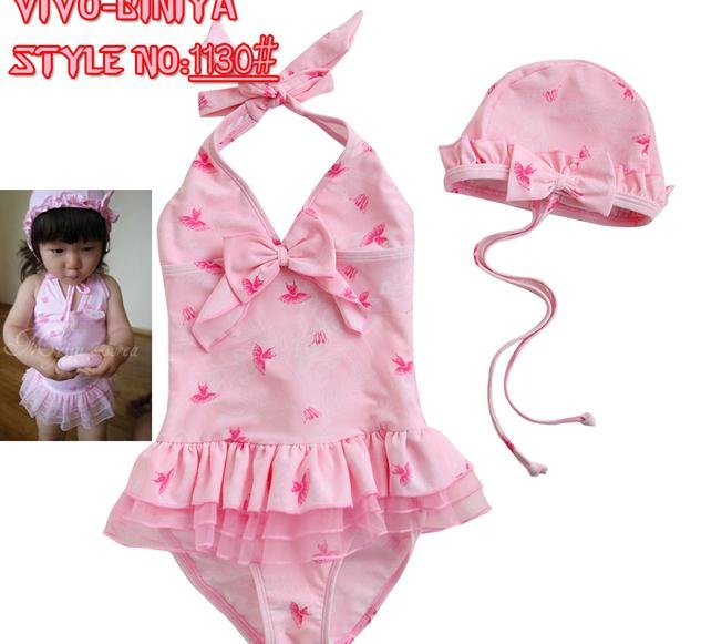 Hot new arrive pink children cloth kids swimsuit  children swimwear,wholesale,Integral type,girl swimsuit children clothing